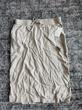 a new day Women's Cargo Midi Skirt in Light Tan